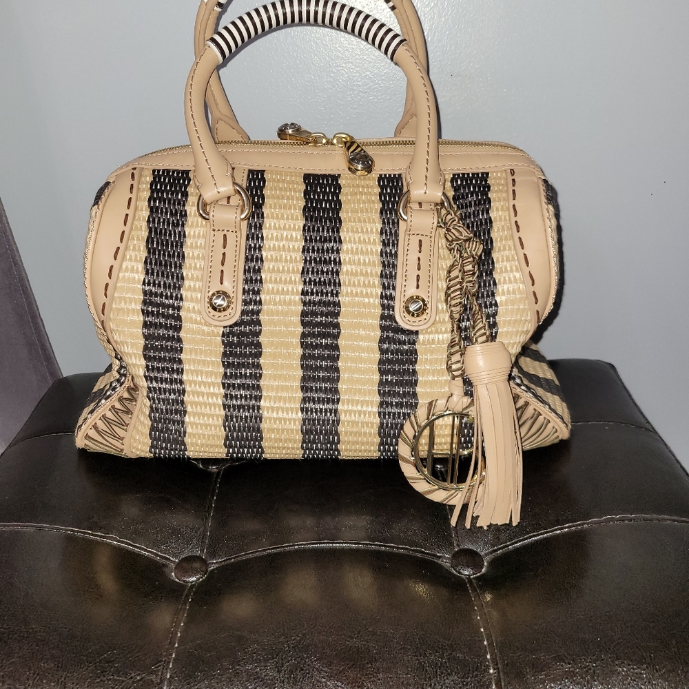 Stylish Tan and Black Women's Handbag